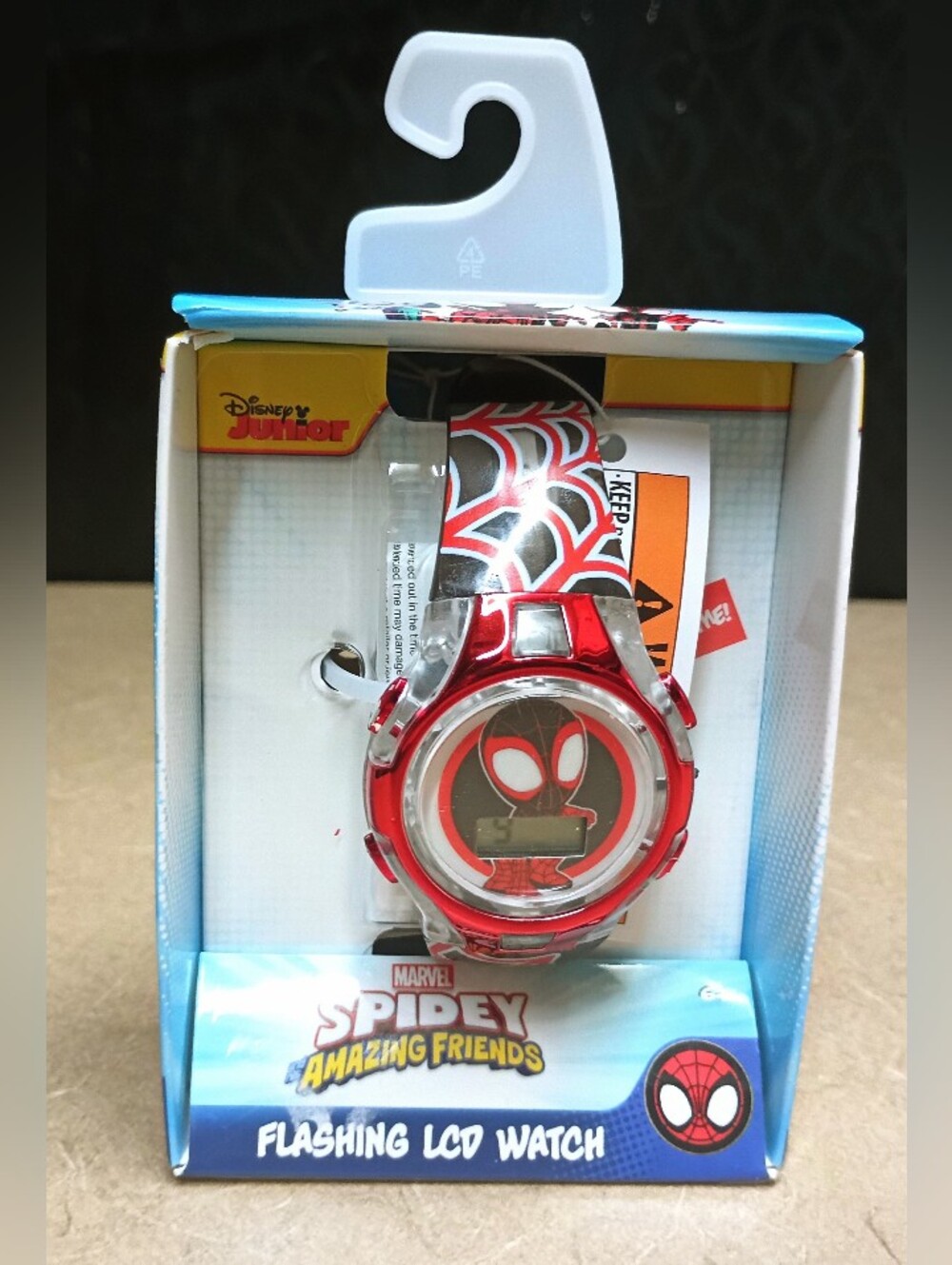 Marvel Spidey Amazing Friends Flashing LCD Watch - Red & Black